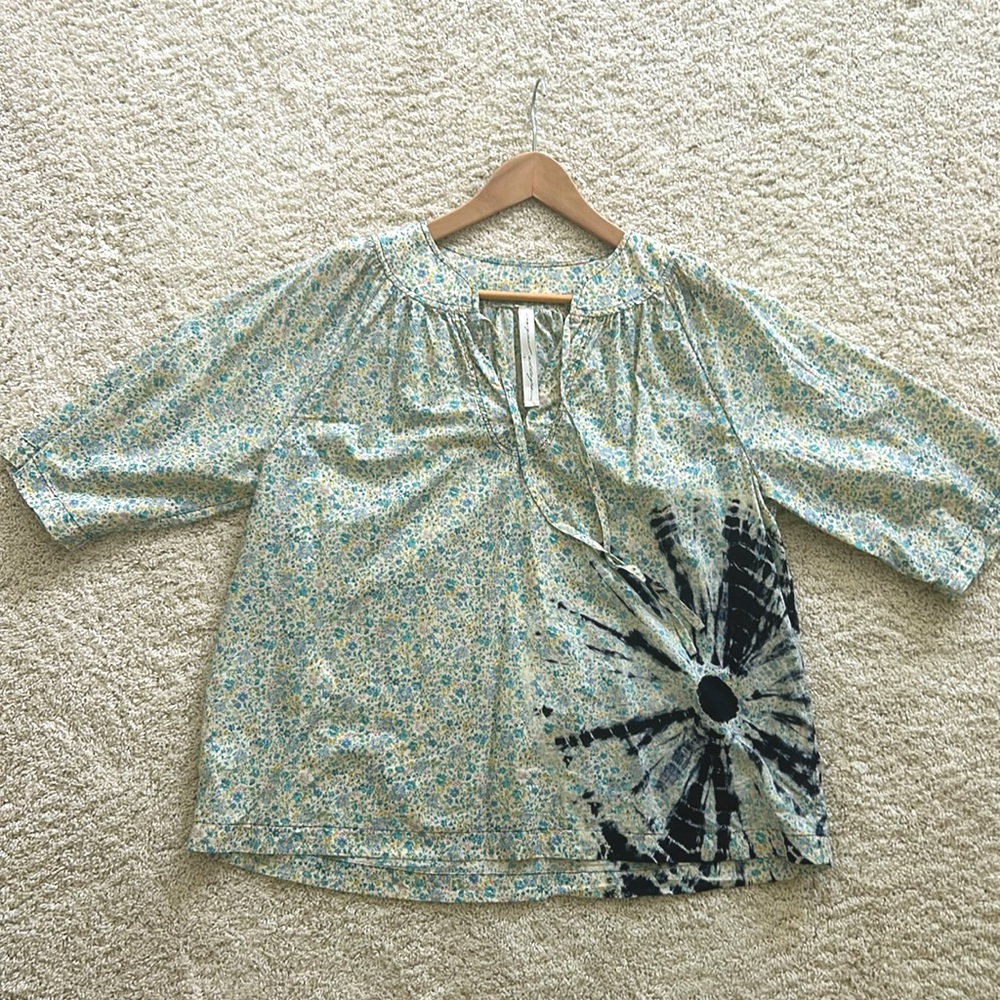 Raquel Allegra Harmony shirt tie dye cornflower